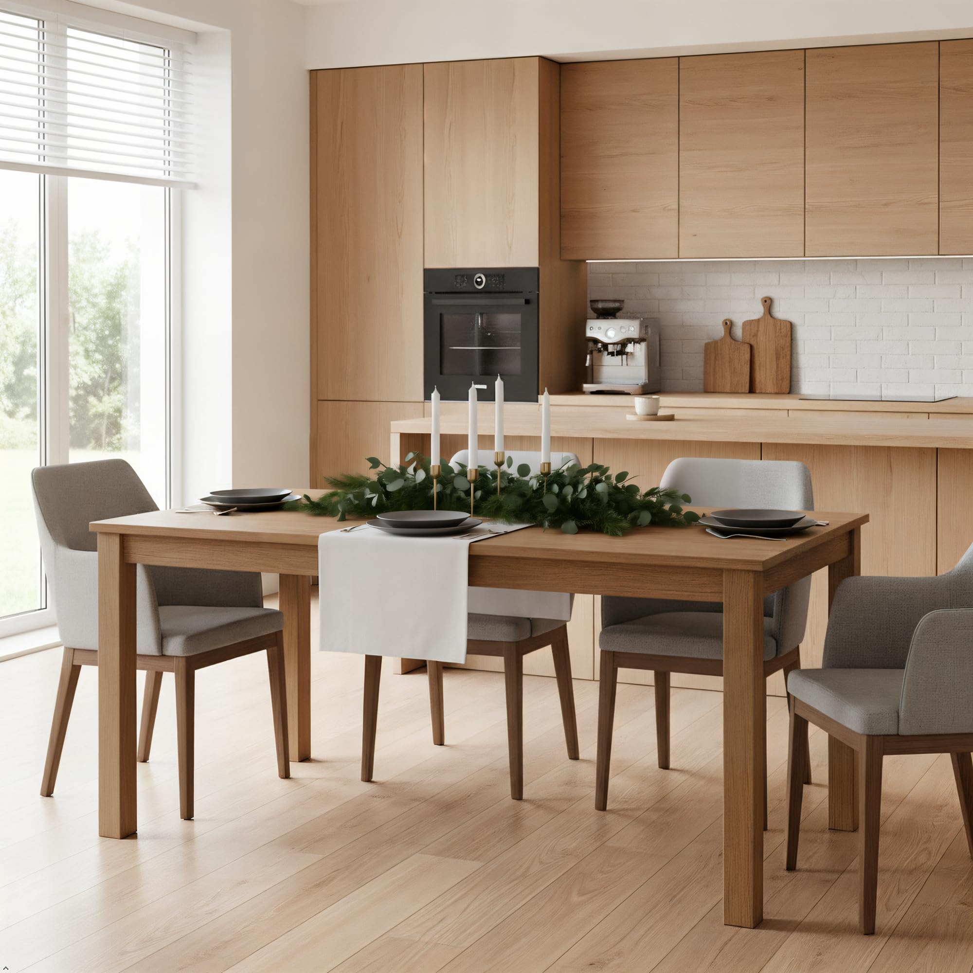 Amazon.com - Grain & Grove Davie 60 Inch Rectangular Dining Table